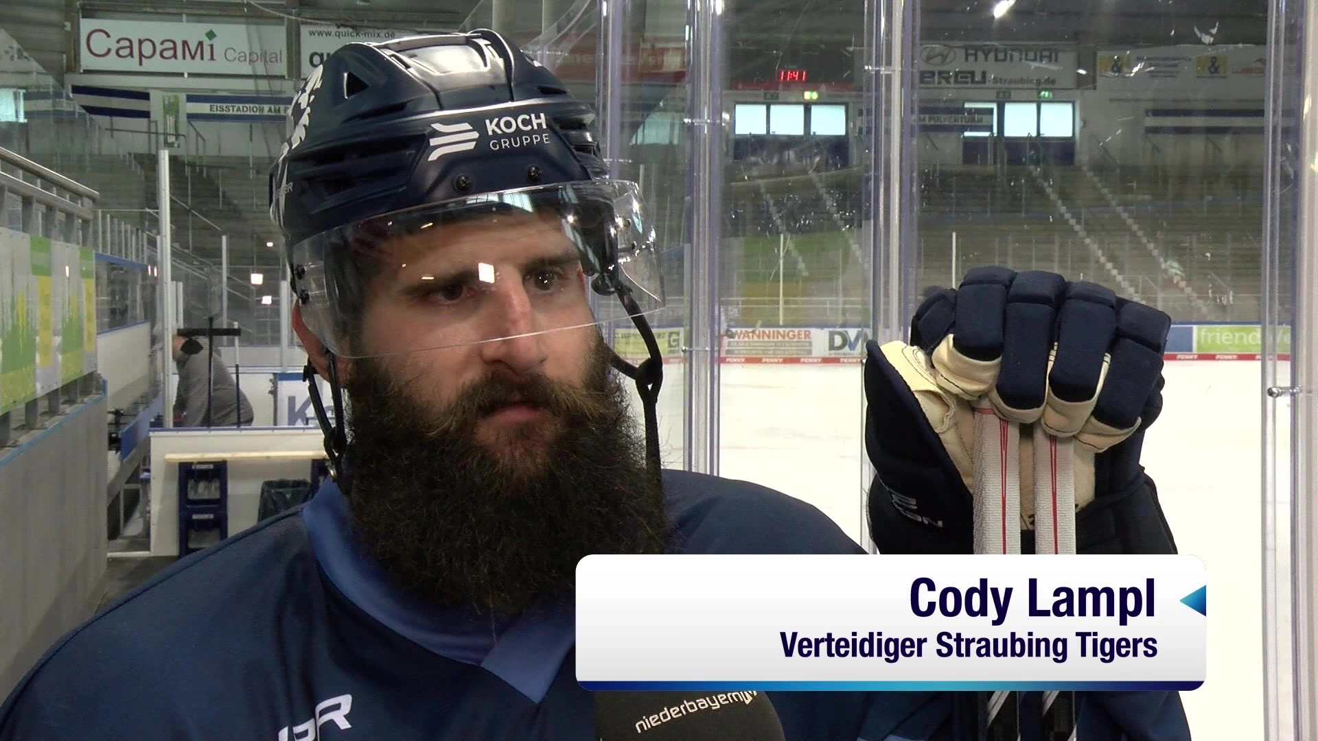 Eishockey Portrait Tigers-Neuzugang Cody Lampl (Straubing) Niederbayern TV Deggendorf